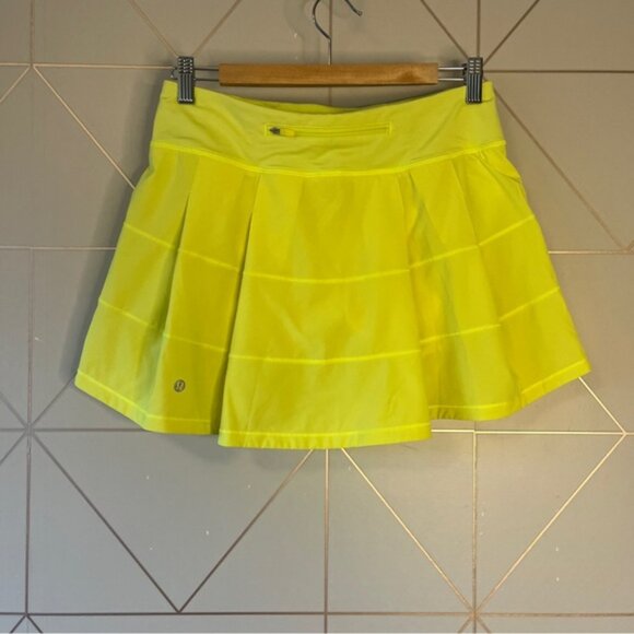 Lululemon 2023 Pace Rival Mid-Rise Skirt LongElectric Lemon - Picture 5 of 8